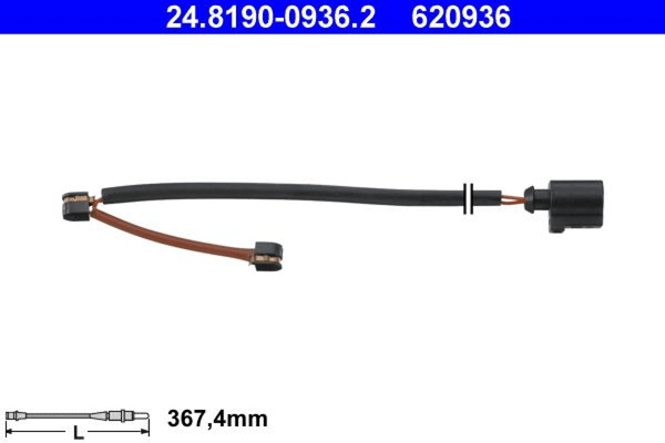 2X Warnkontakt Bremsbelagverschleiß Vorderachse FüR Porsche Vw Cayenne Touareg-image