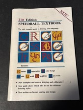 21st Edition Speedball Textbook Calligraphy Lettering Guide Paperback -
