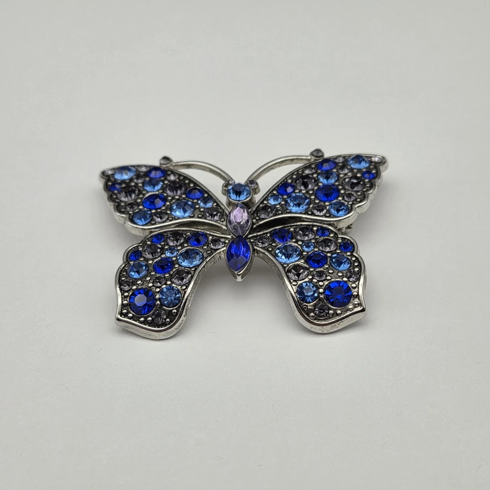 Broche Mariposa Monet Prendedor Estrás Tono Plata Bisutería Regalo Foto 2 de 4