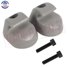 Pair Gray Sun Visor Clip For Kenworth Peterbilt Interior S16-1023-661 (F01377-2)