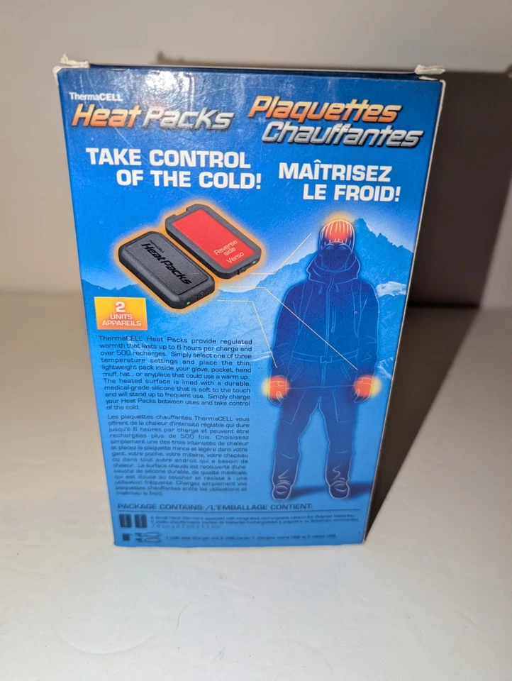 ThermaCELL Heat Packs Rechargeable Hand Warmers Adjustable Heat 2 Pack - Image 2 of 4