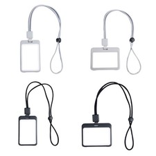 Card Holder and Lanyard Set Identity Card Badge Holder Double Side Card Case