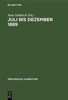 Juli Bis Dezember 1889 Hans DelbrüCk