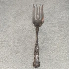 Antique Gorham Buttercup Sterling Silver Cold Meat Serving Fork 8”. 1899