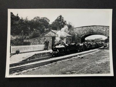 Irton Road Station von Ravenglass Cumberland Echtfoto Vintage Postkarte J21