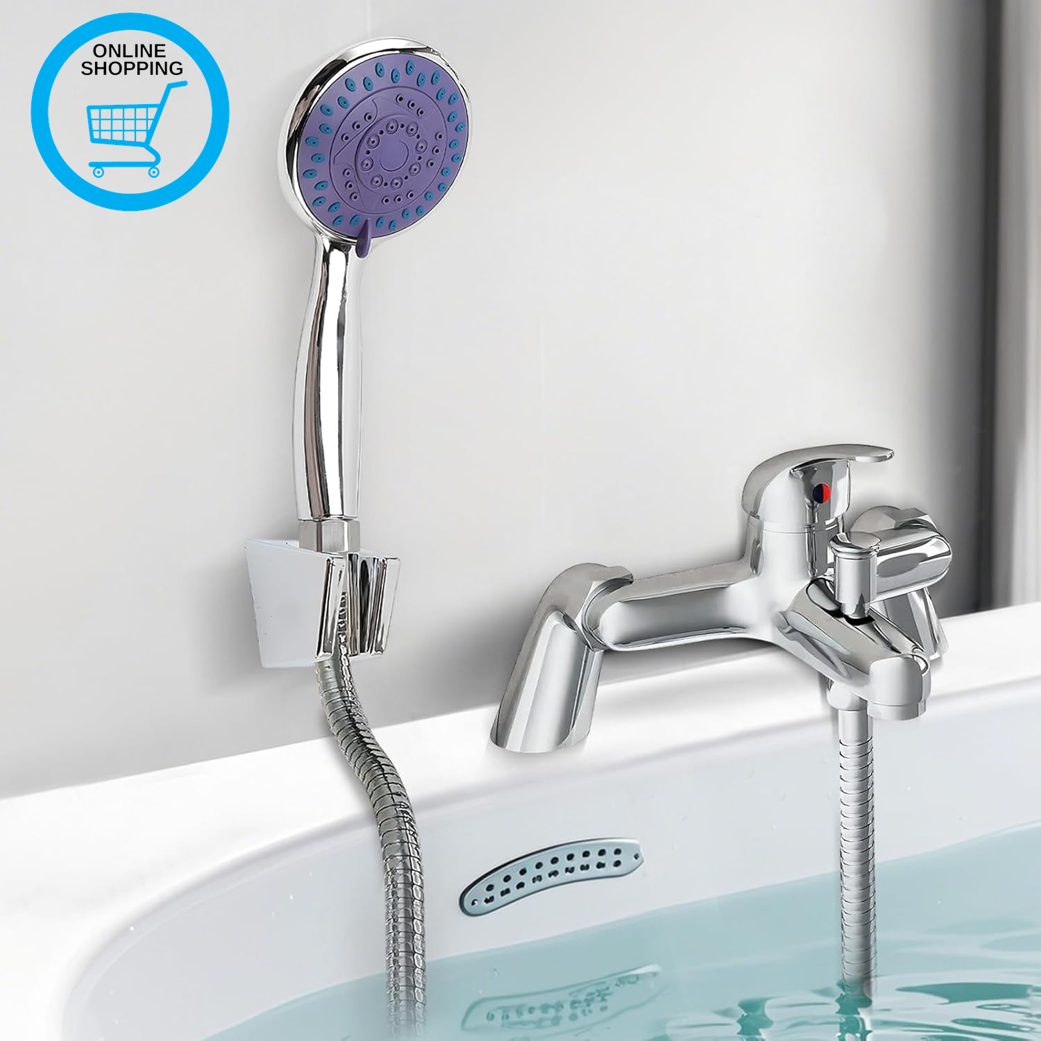 Bath Taps with Shower Attachment, Modern Thermostatic Bath Shower Mixer Tap for