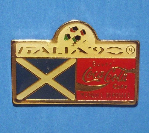 COCA COLA - COKE - ITALIA 90  FIFA WORLD CUP - SCOTLAND FLAG - VINTAGE LAPEL PIN