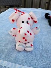 Rudolph Island Of Misfit Toys Pink Polka Dot Elephant 7" Plush Vintage 1998