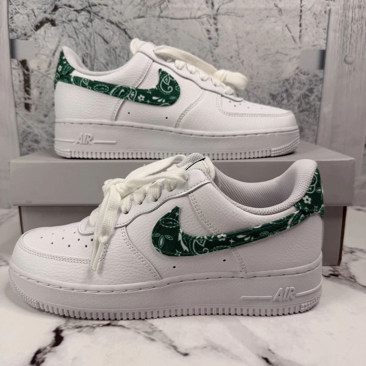 Nike Air Force 1 '07 Essentials Green Paisley W | eBay