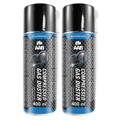 2x AABCOOLING COMPRESSED GAS DUSTER 400ml CAN OF COMPRESSED AIR COMPUTER AIR