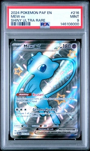 2024 POKEMON PAF EN-PALDEAN FATES SHINY ULTRA RARE #216 MEW EX PSA 9