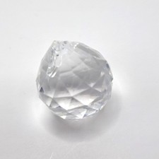 Clear Faceted Crystal Sphere Hanging Suncatcher Prism Decorative Accent Ornament