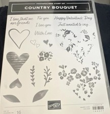 Stampin' Up Country Bouquet Photopolymer Stamp Set Flowers  Plants, 160377