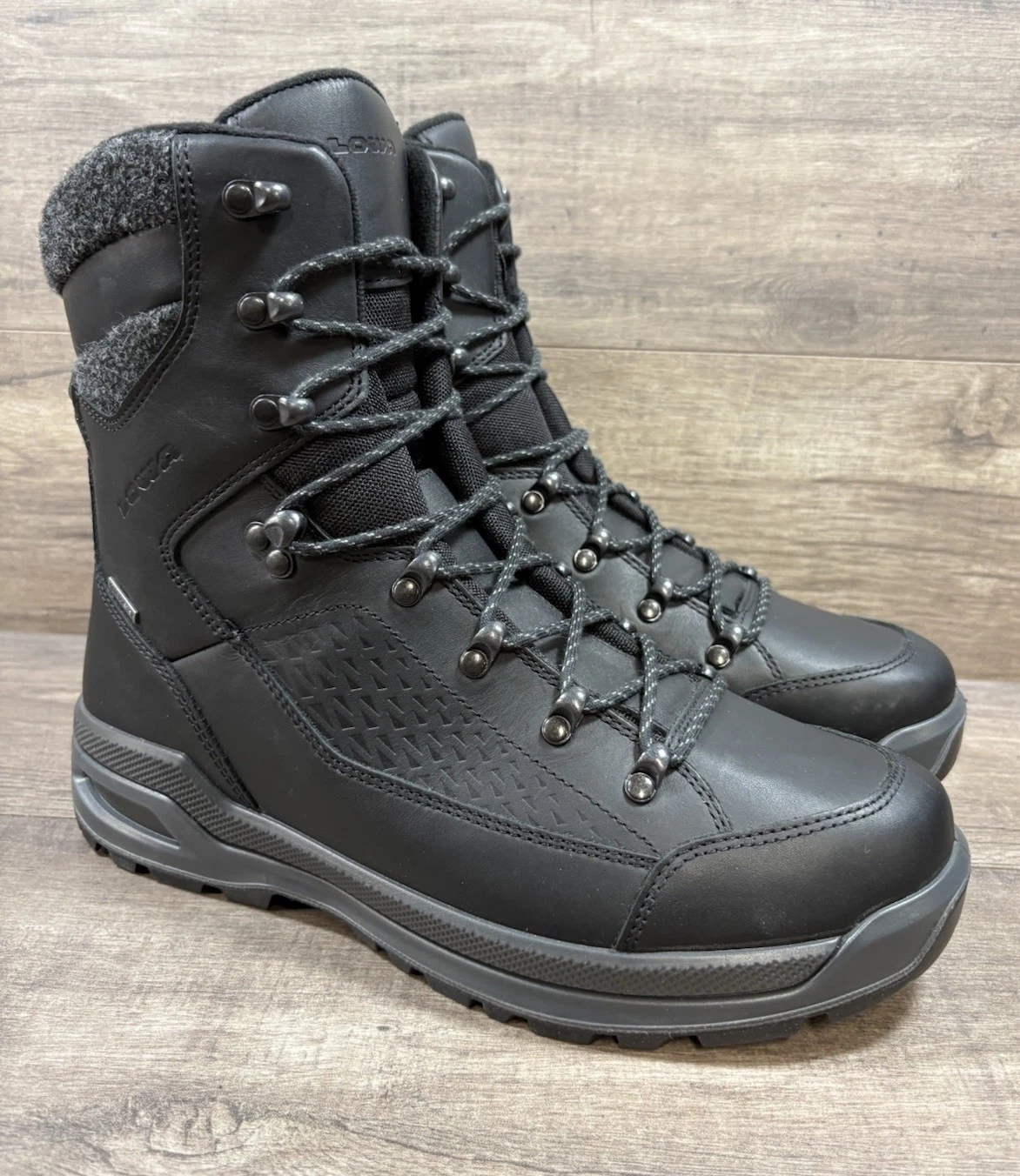 Lowa Renegade Evo Ice GTX Hiking Boots Black Leather Mens Size 10