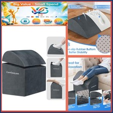 Foot Rest Under Desk Ergonomic Foot Stool 3 Adjustable Heights Dark Grey
