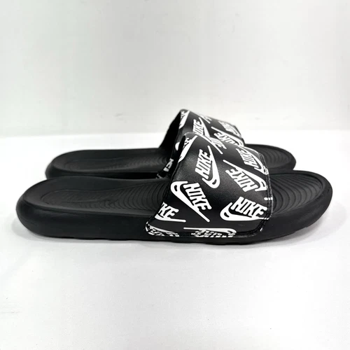 NIKE VICTORI ONE SLIDES SANDALI UOMO NERO BIANCO RARI CN9678 008 Uomo Taglia 11