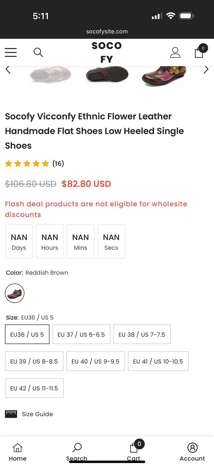 Socofy Vicconfy Shoes Womens 8 - 8.5 Purple Teal Leather  Floral Side Zip Boho