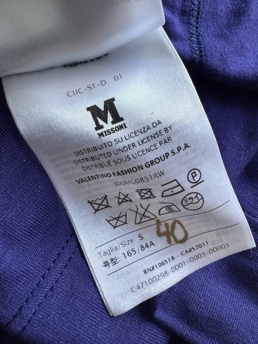 Auth M MISSONI Purple Blue Soft Viscose Draped Tunic Dress, Beach Cover up, S - Picture 19 of 21