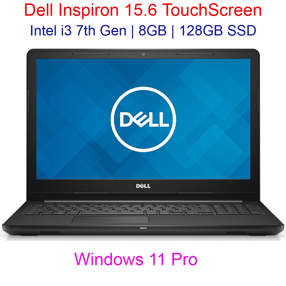 NEW Dell Inspiron 15.6" TouchScreen Laptop i3-7130U 8GB 128GB SSD i3567-3970BLK