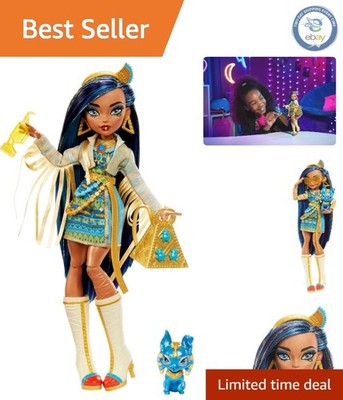 Cleo De Nile Doll with Blue Streaked Hair & Accessories - Monster High Style