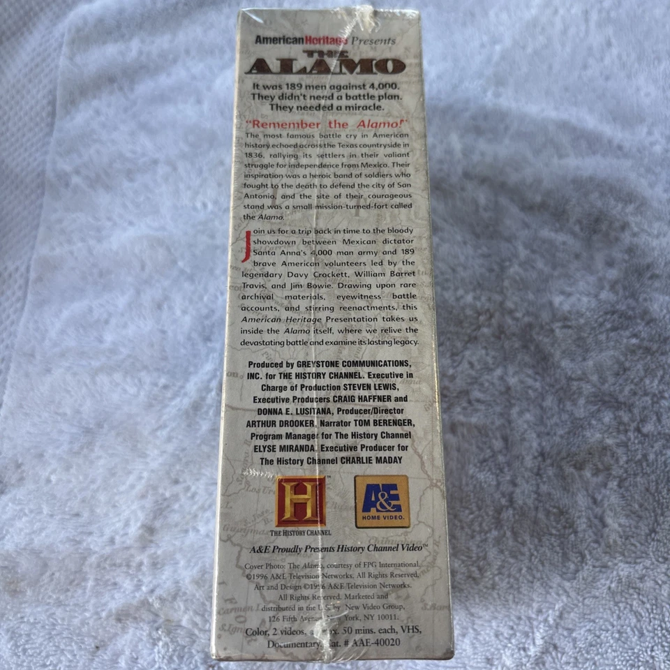 New Sealed The Alamo 2 Tape VHS Set History American Heritage Documentary Foto 4 de 4