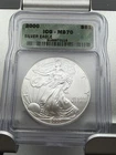 2000 $1 AMERICAN SILVER EAGLE ICG MS70 GREEN LABEL