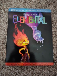 Elemental 4K Blu Ray Disney Pixar w/Slipcover No Digital Code