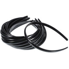 40 Pcs Plastic Black Headbands Thin Skinny Headbands Bulk for Women