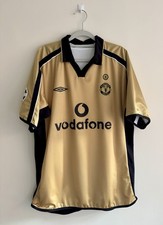 UMBRO Manchester United 2001/02 Centenary Reversible Jersey BECKHAM 7 size L