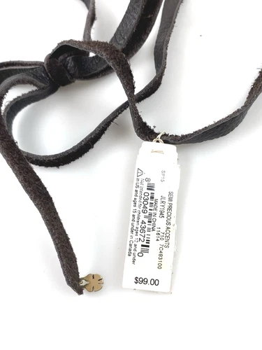 Lucky Brand Orange Carnelian Hammered Gold-Tone Bead Statement Necklace NWT $99 image 9