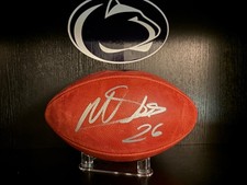 Signed Miles Sanders NFL Wilson Game Ball Penn State Eagles Cowboys Panthers