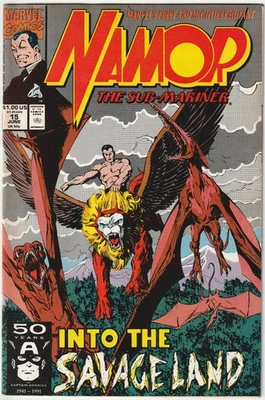 ✪ NAMOR THE SUBMARINER #15 Into the Savage Land, Marvel 1991 US-COMICHEFT Z1/1- - Bild 1 von 3