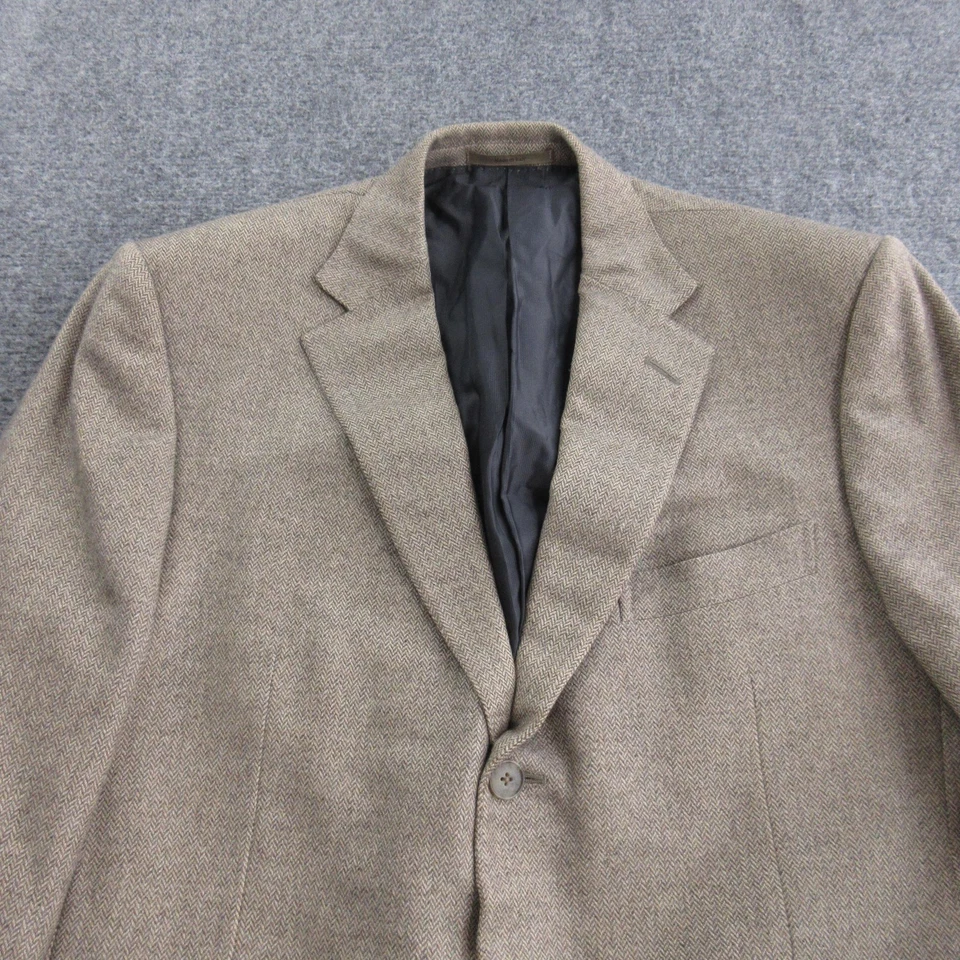 Abrigo deportivo Ermenegildo Zegna para hombre 52R espiga seda cachemir hecho en Italia Foto 2 de 4