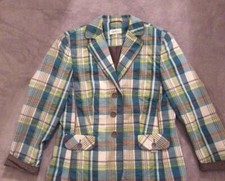 New Gelco Bold Check Jacket Size 14 Uk 42 Eu
