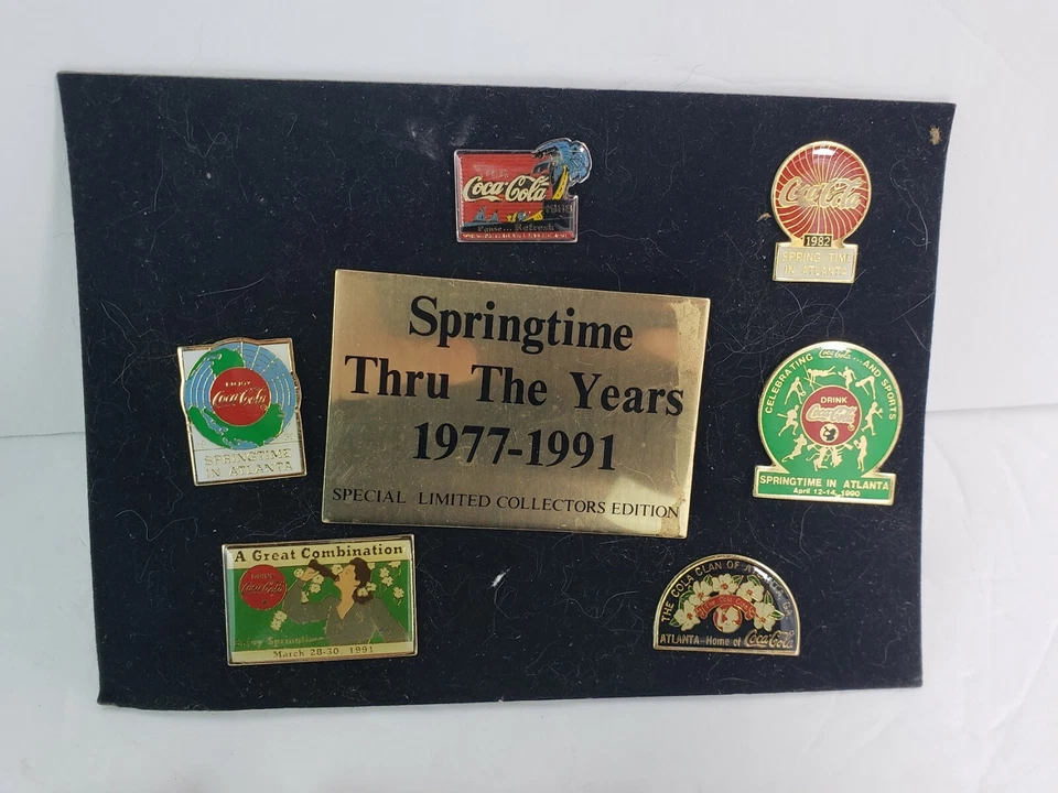 Vintage Coca-Cola 15 Pin Lot w/ Springtime Set 1980's 1990's and More Coke  - Image 2 of 4
