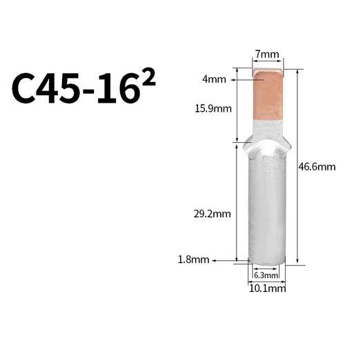 C45 10-50mm² Kupfer Aluminum Stiftkabelschuhe Anschlussklemme Für Unterbrechung - Bild 9 von 12