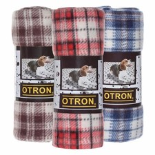 Premium Pet Blanket Fleece Throw Furniture Cover Classic Plaid, 30" x 40", Brown