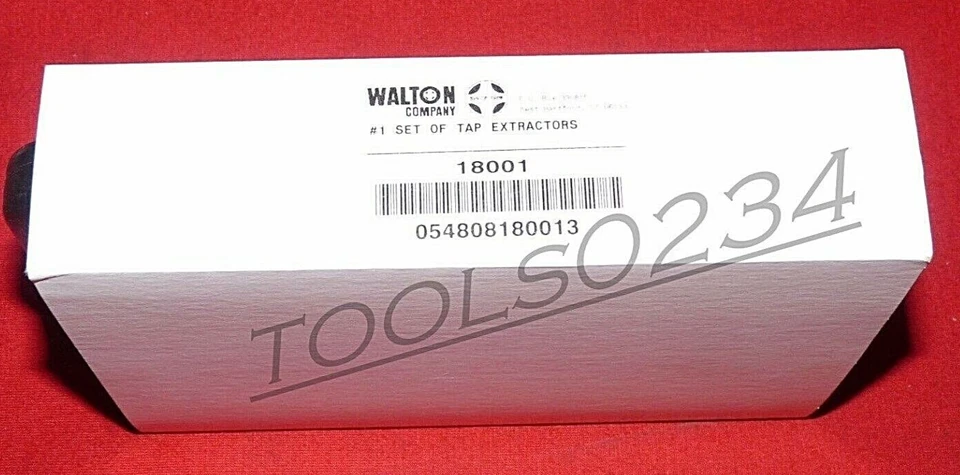 Walton 18001 6 PC Tap Extractor Set USA 4 FL SAE NC NF Metric W/ Case 3/16-1/2 - Bild 2 von 4