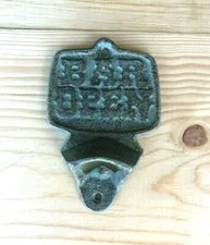 Wall Mounted Bottle Opener Cast Iron Bar Open Home Bar Decor Man Cave Gift Beer