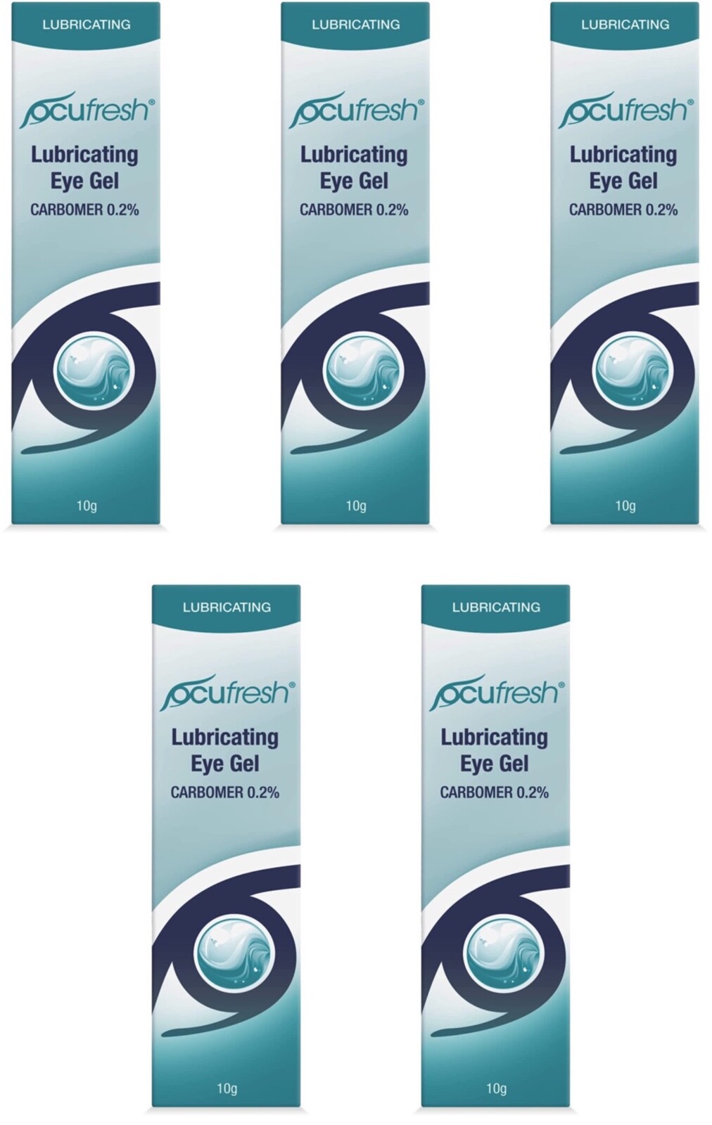 5 x OCUFRESH - Lubricating Eye Gel Carbomer 0.2% (10g)  **only £4.99/unit**  NP
