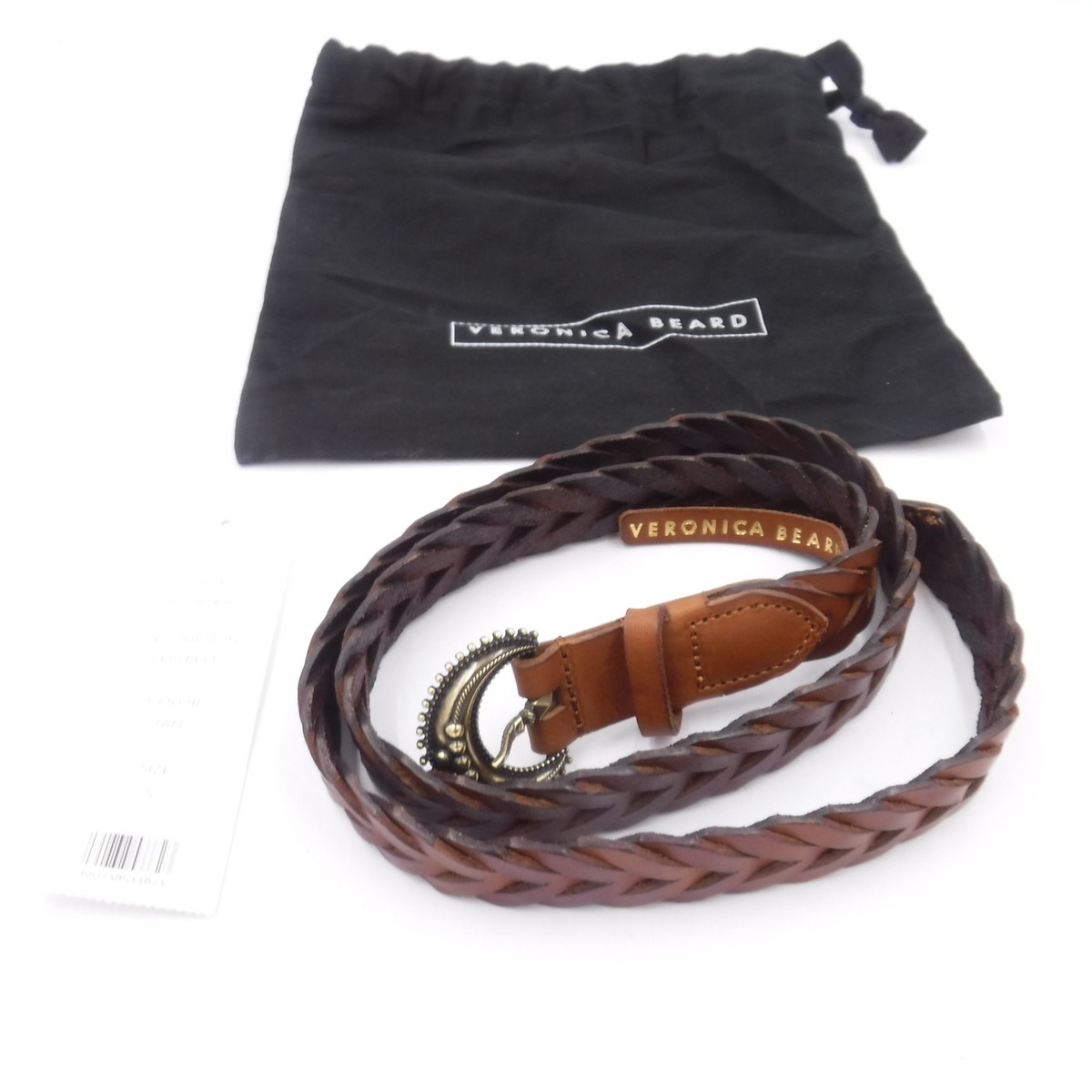 Veronica Beard Tan Belt for Women Elsy Leather-Buckle Belt in Brown | Veronica Beard main image 3