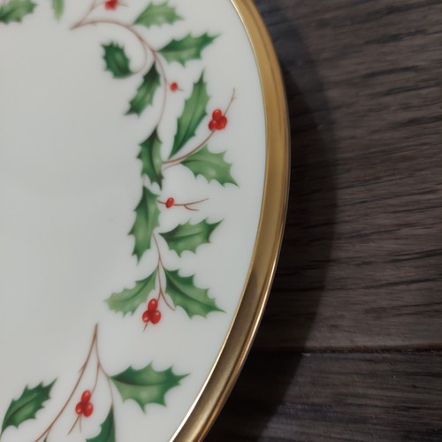 Vtg LENOX Holly Holiday Pieces: Plates, Footed Teacup & Saucer - You Choose - Imagen 27 de 30