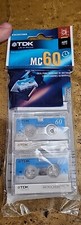 NEW 3 Pack TDK MC60 Blank Microcassette Cassette Tape 60 Minutes D-MC60U3