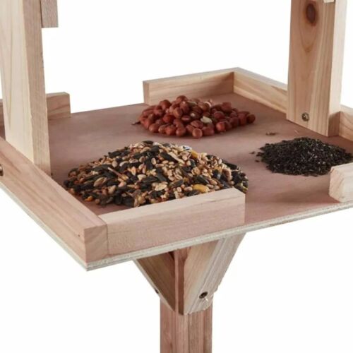 Wooden Bird Table Garden Feeder Feeding Station Bird House Traditional Standing - Picture 30 of 34
