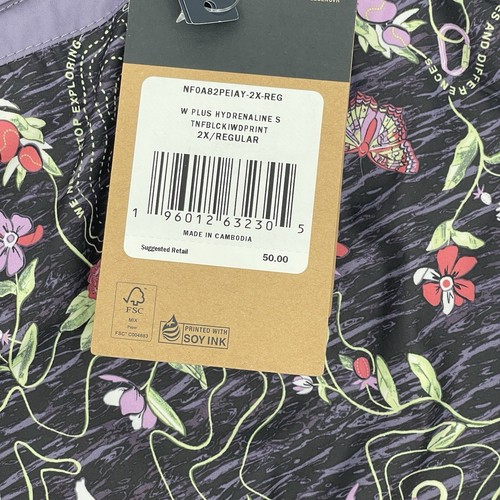 The North Face Hydrenaline 2000 Women's Size 2X Floral Print Shorts Purple NWT - Picture 9 of 12