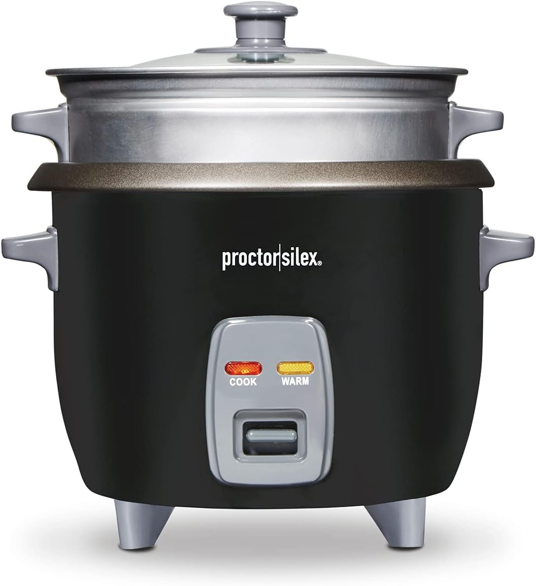 6-Cup Rice Cooker and Food Steamer with Steam Basket