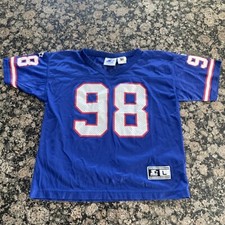 Starter 1998 New York Giants Jessie Armstead Signed #98 Players Inc Youth Large
