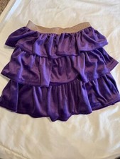Gymboree Peacock Line size 8 Purple Velour Skirt w/ Gold Band GB 3