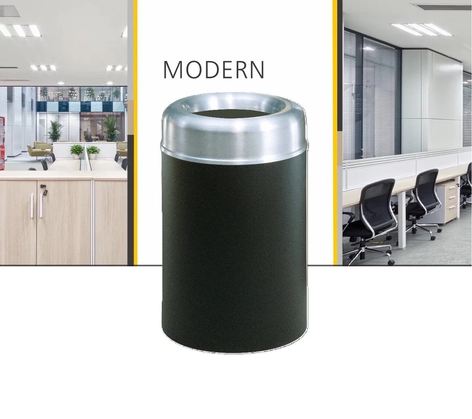 Rubbermaid Commercial Crowne Trash Can 15 Gallon Open Top AOT15 Wastebasket NIB - Image 4 of 4