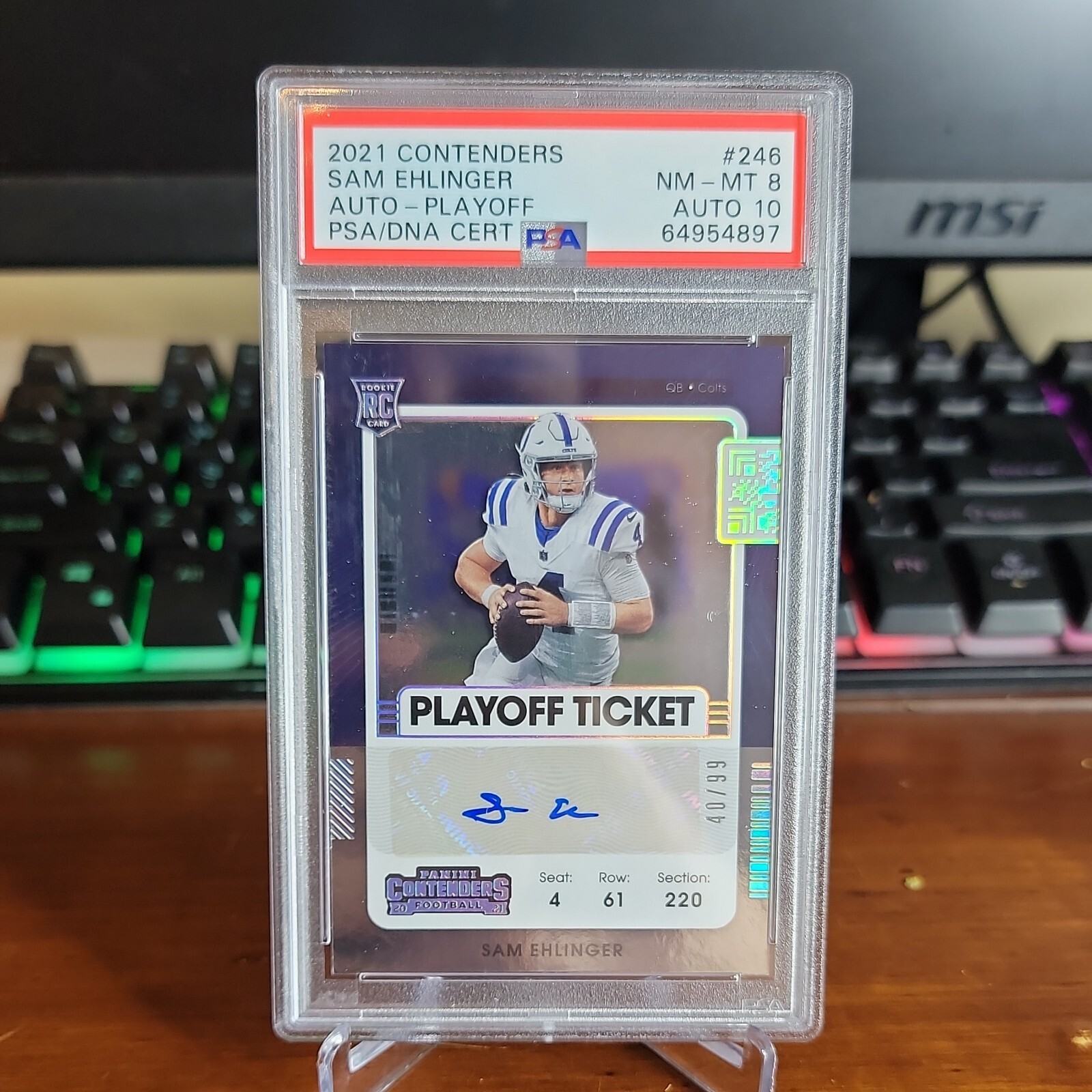 Sam Ehlinger Panini Contenders #246 Autograph-Playoff